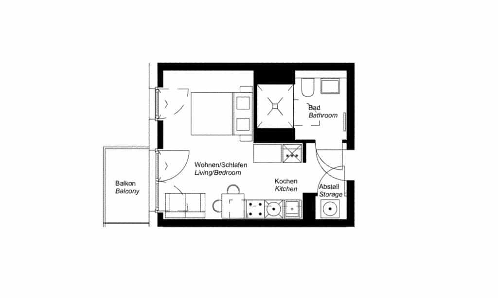 1 zimmer duett 86